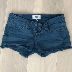 Paige blue denim shorts
